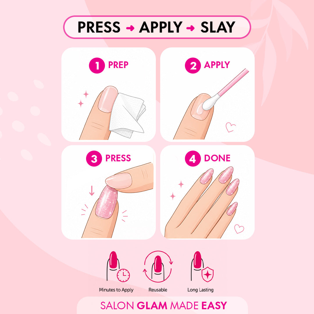 L.A. Girl Luxe Shine Nail Fave Artificial Nail Tips - 28 Pc Kit