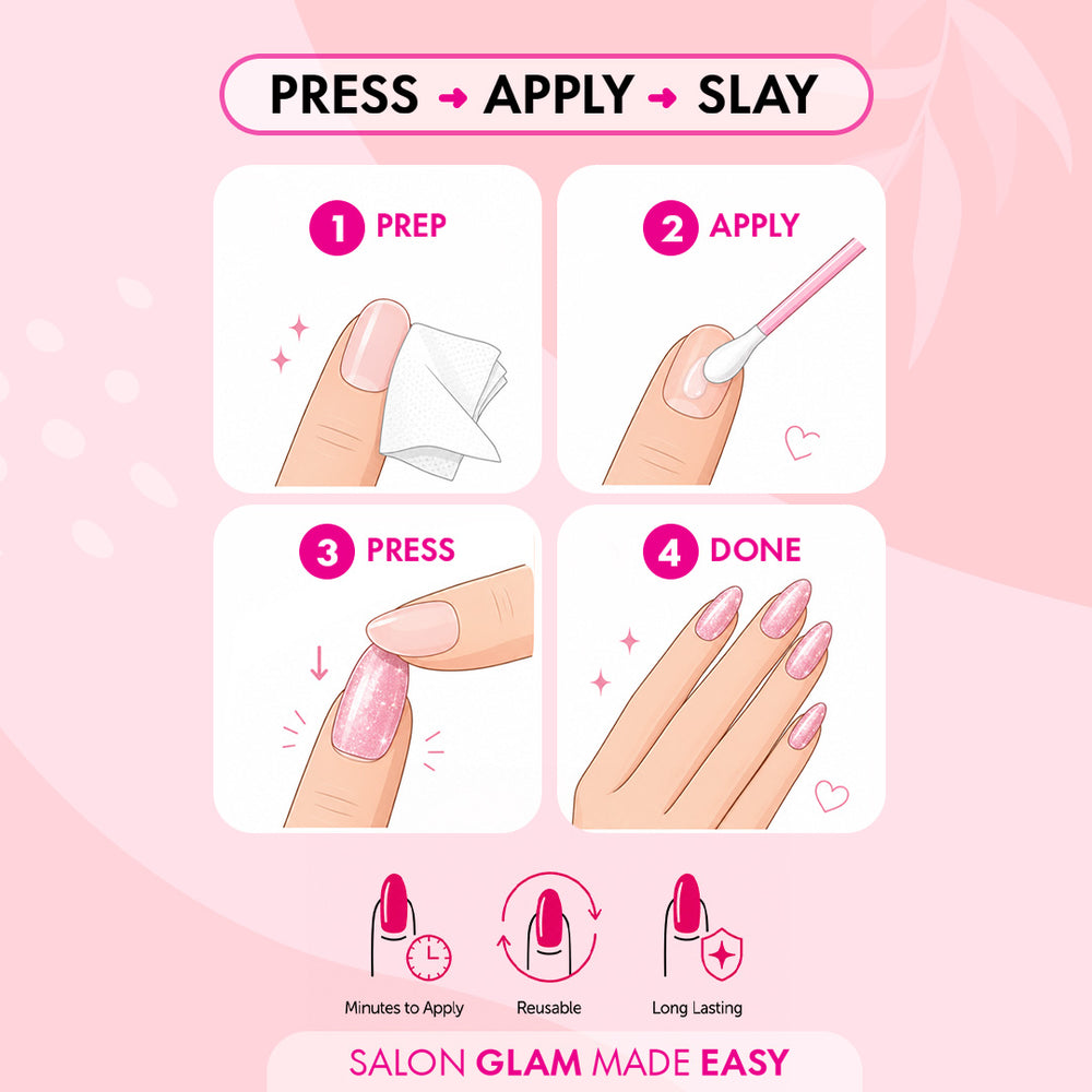 L.A. Girl Luxe Shine Nail Fave Artificial Nail Tips - 28 Pc Kit