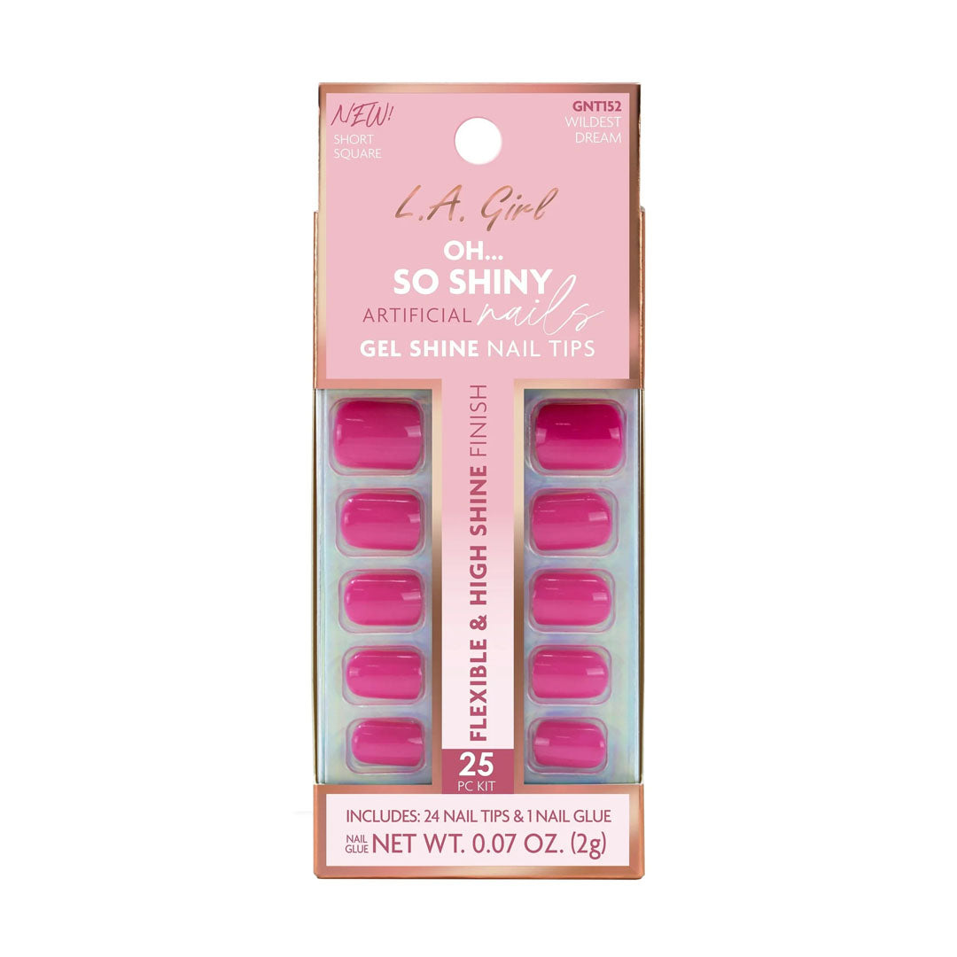 L.A. Girl Oh So Shiny Artificial Nail Tips - 25 Pc Kit
