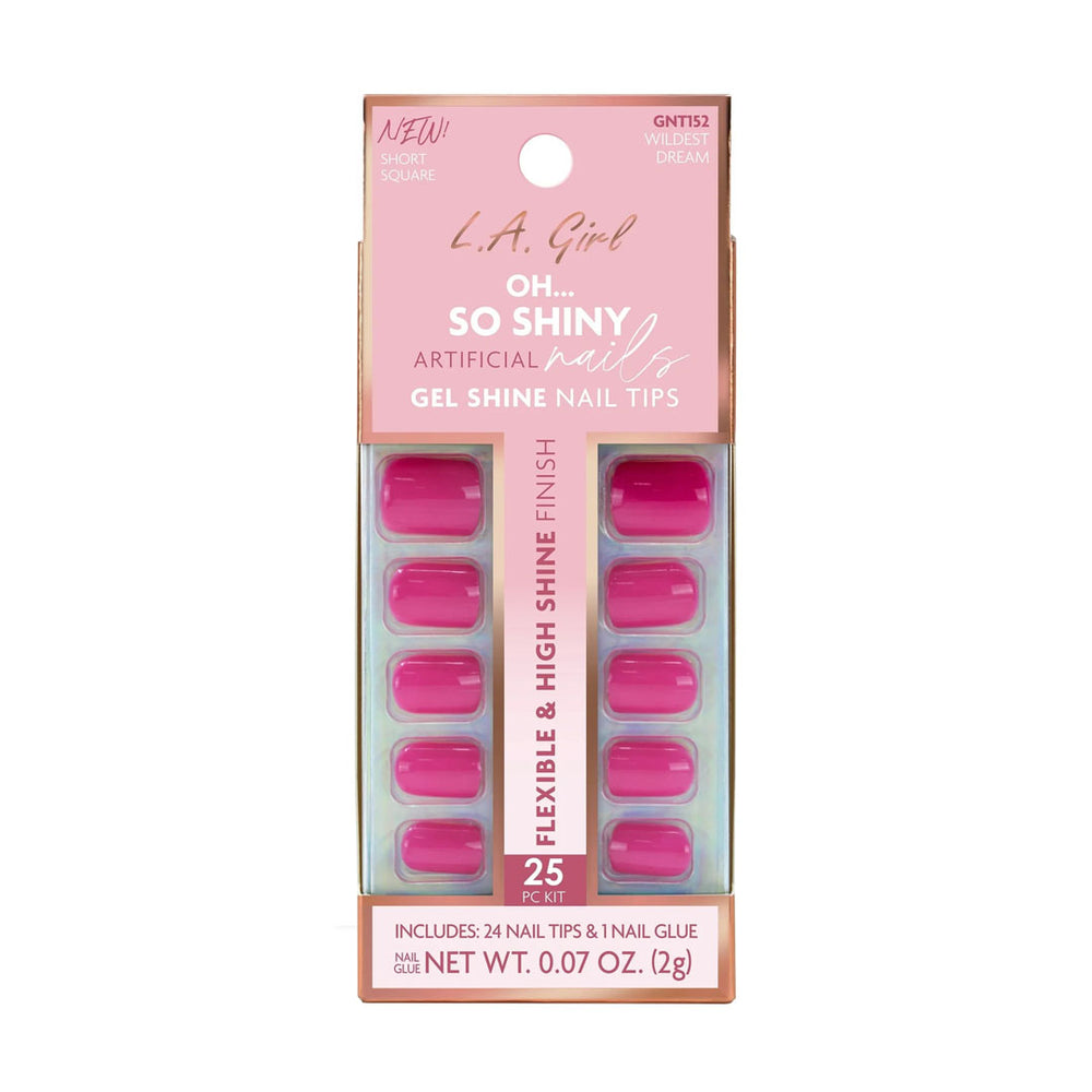 L.A. Girl Oh So Shiny Artificial Nail Tips - 25 Pc Kit