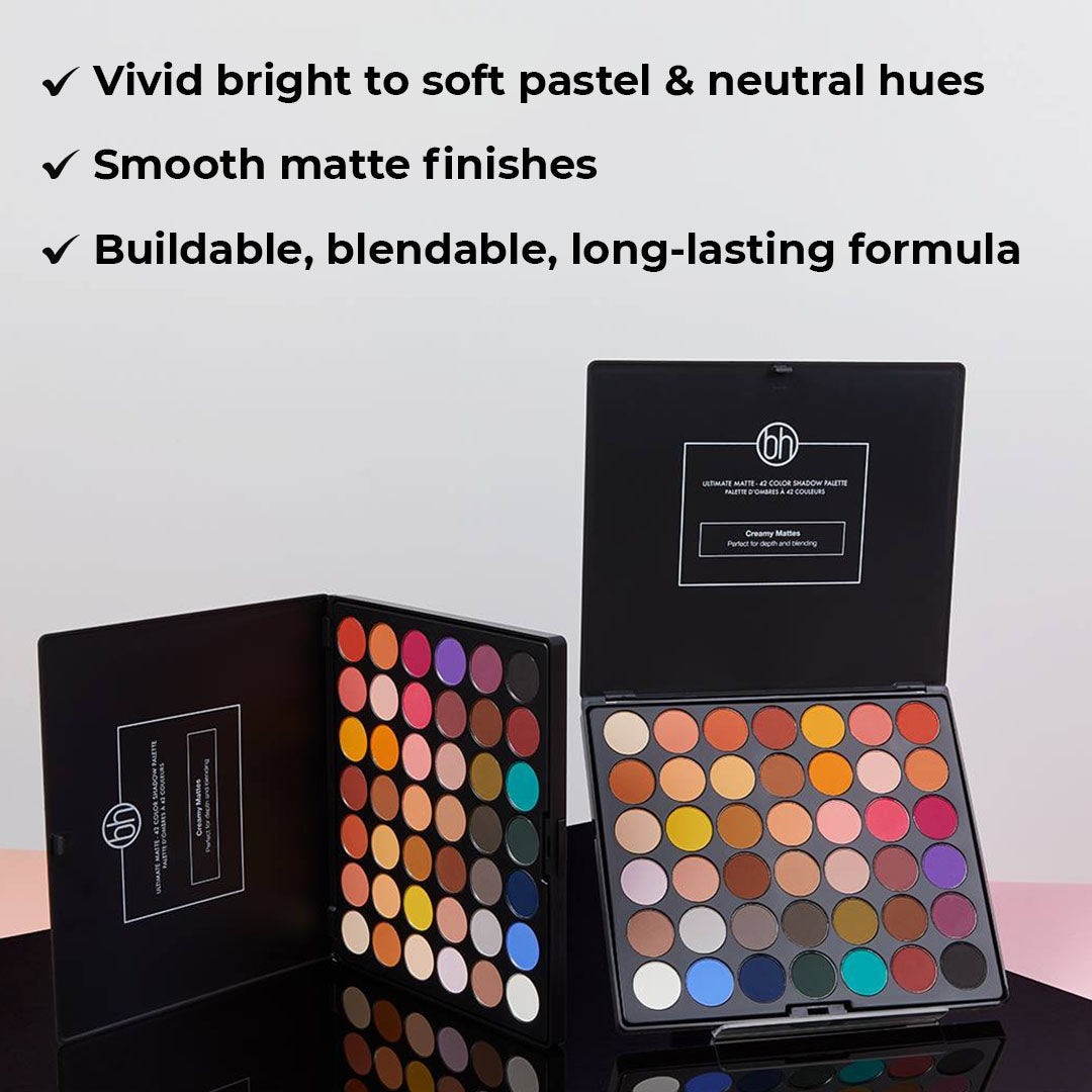 BH Cosmetics Ultimate Mattes - 42 Color Shadow Palette