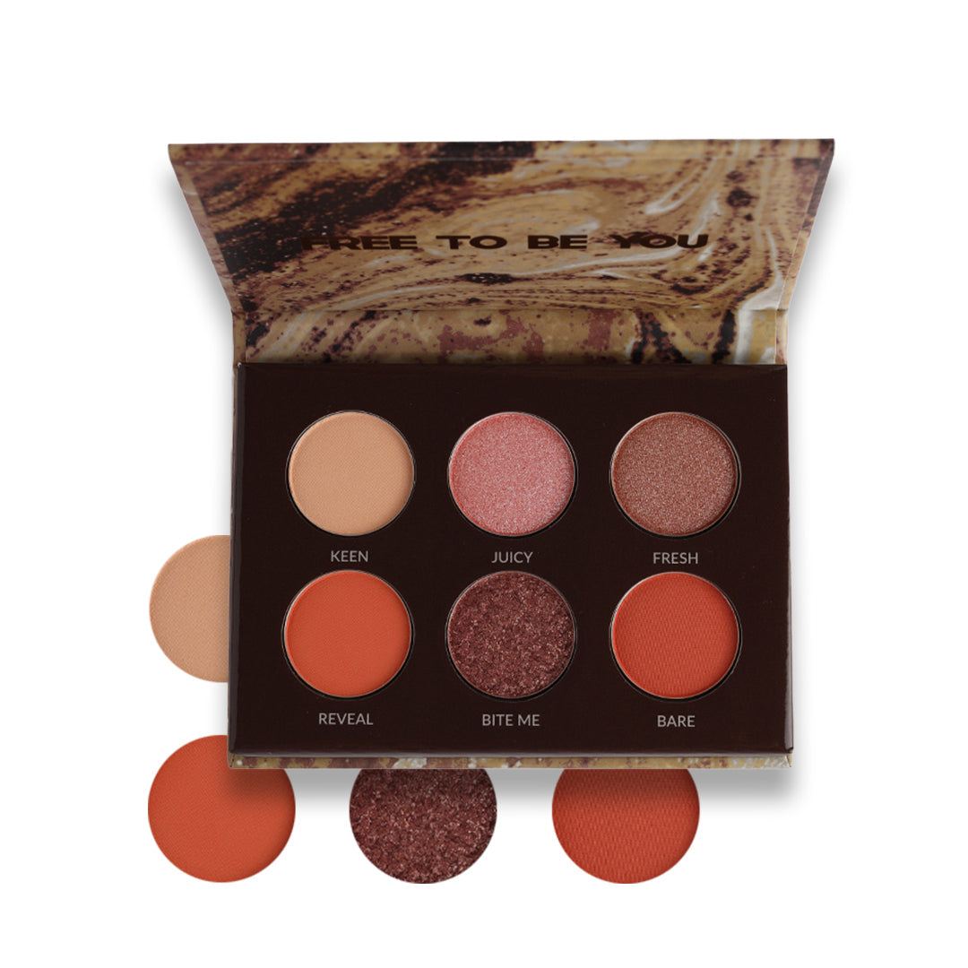 Bh Cosmetics Unleashed - 6 Color Shadow Palette - Peach Emoji