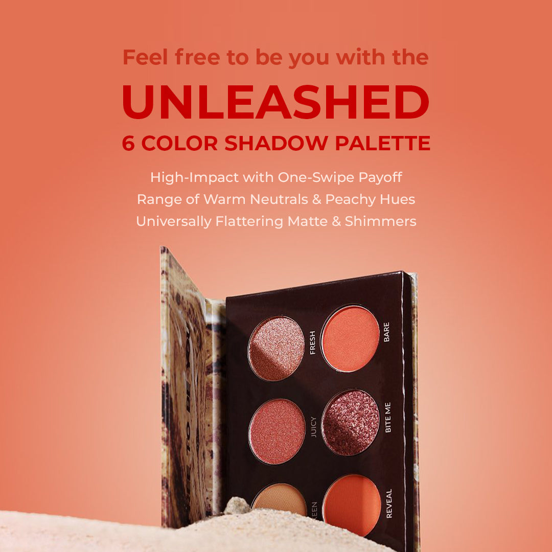 Bh Cosmetics Unleashed - 6 Color Shadow Palette - Peach Emoji