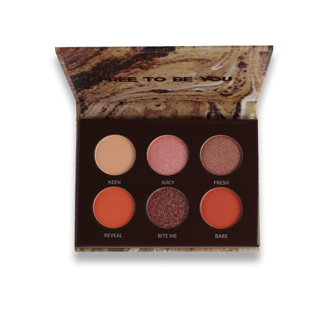 Bh Cosmetics Unleashed - 6 Color Shadow Palette - Peach Emoji