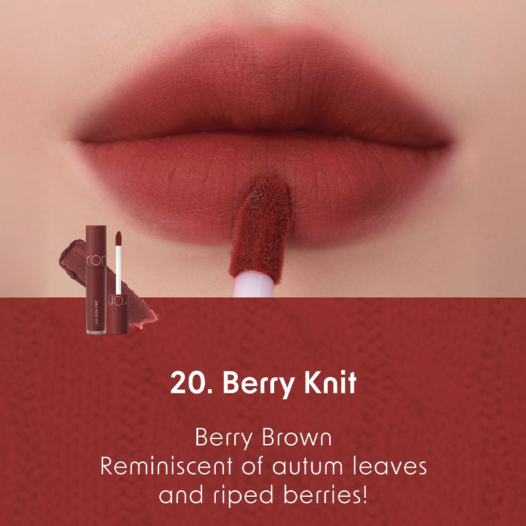 Rom&nd Zero Velvet Tint Autumn Knit Series - 20 Berry Knit