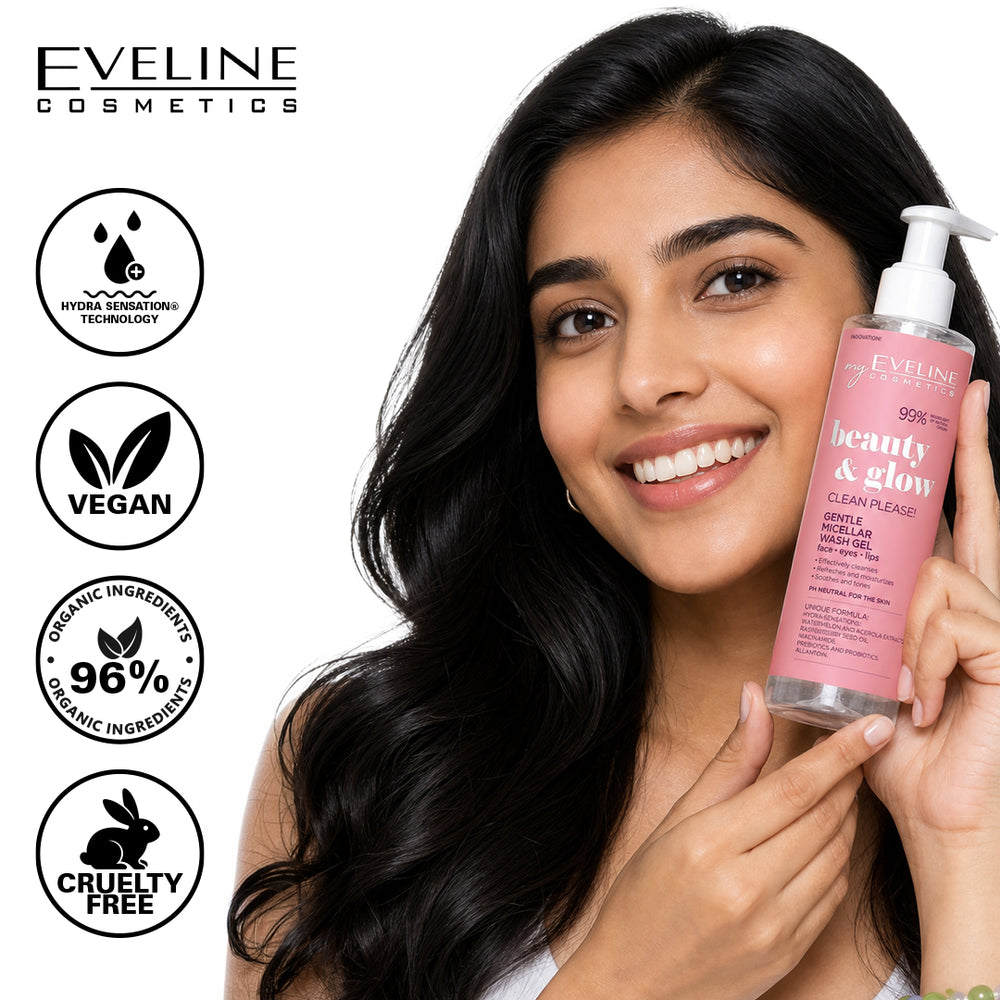 Eveline Cosmetics Beauty & Glow Micellar Face Cleansing Gel 200 ml