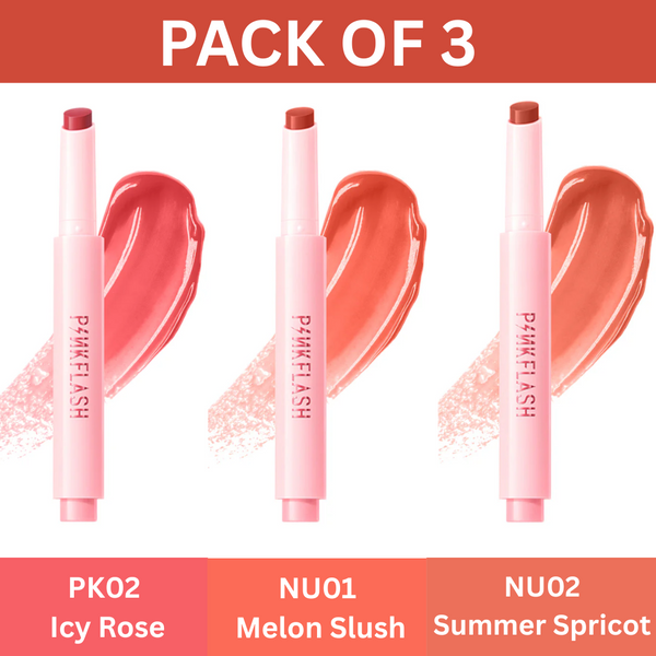 Volumizing Melting Glossy Lip Balm - Pack of 3
