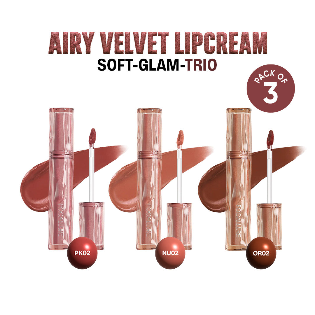 Focallure Airy Velvet Lipcream - Pack of 3