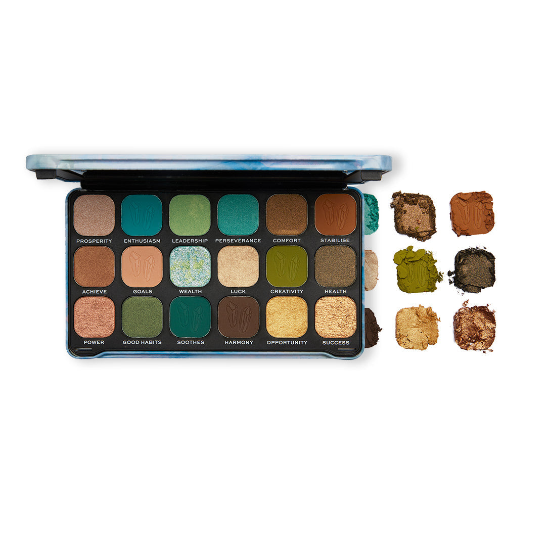 Makeup Revolution Crystal Aura Forever Flawless Shadow Palette Aventurine