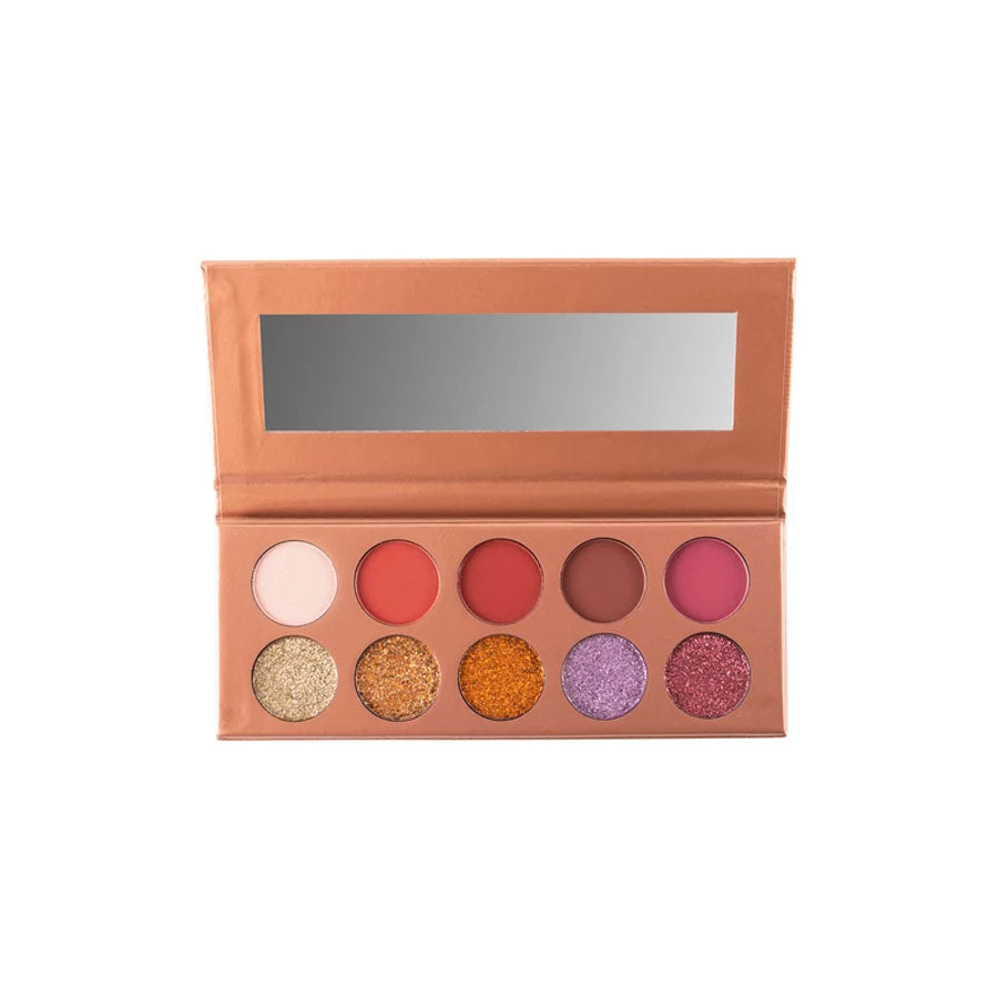 Trend Beauty Eyeshadow 10 Color Rose Gold Glitter Palette