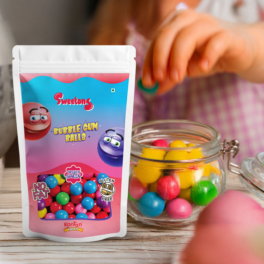 Sweetons Bubble Gum Balls Candy Pack of 3 (50 gm Each)