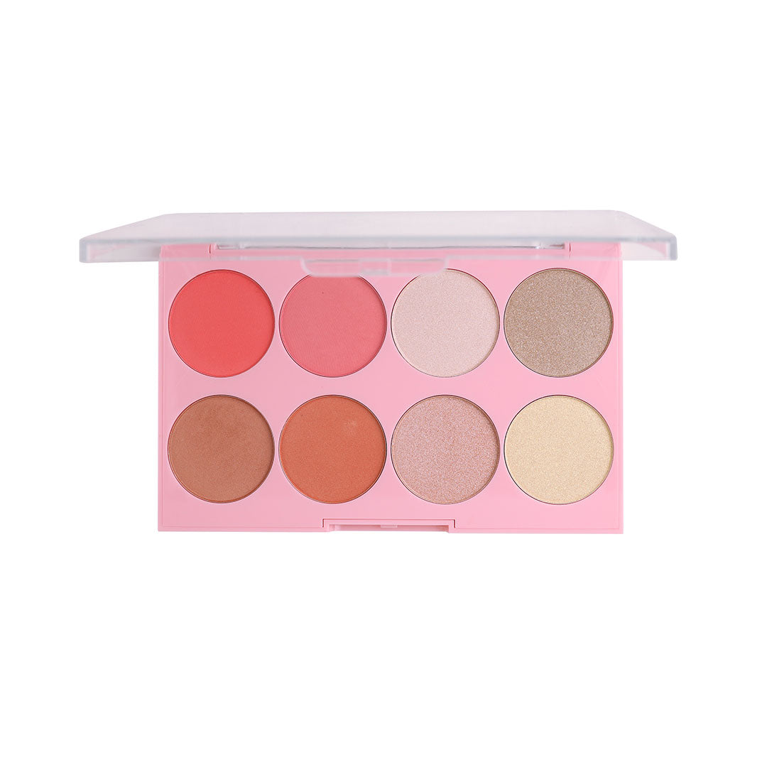 L.A. Colors Blush & Highlight Palette-Just Glow