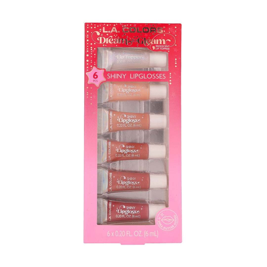 L.A. Colors 6 Pcs Mini Lip glosses set - Shiny Lip Glosses