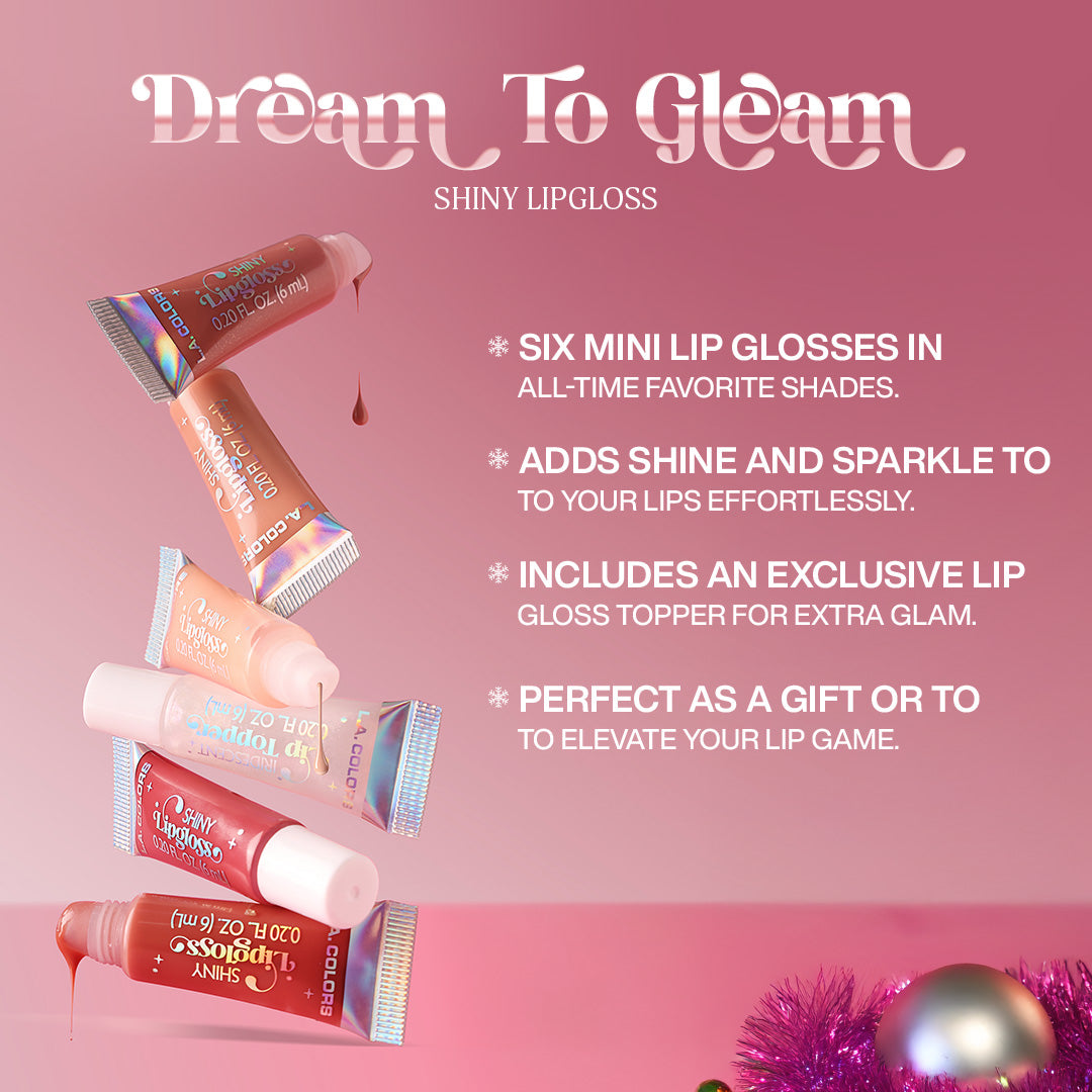 L.A. Colors 6 Pcs Mini Lip glosses set - Shiny Lip Glosses