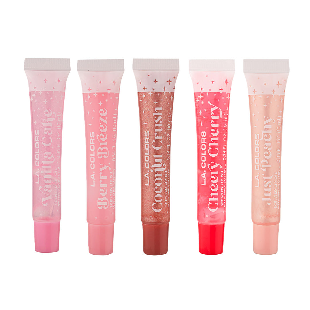 L.A. Colors 5 Pcs Here to Shine Lip Oil Set - Here to Shine