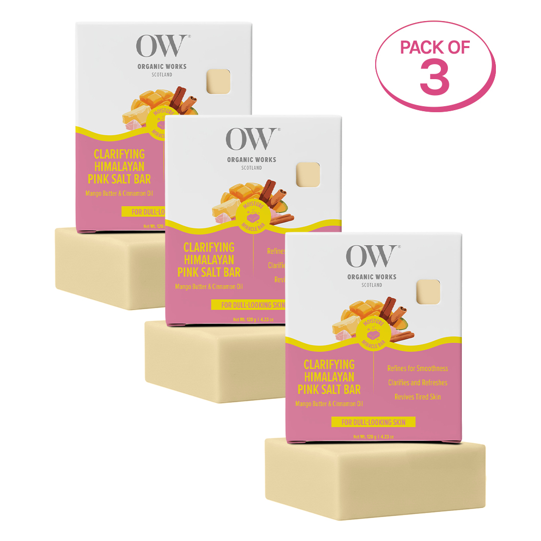 Organic Works Natural Clarifying Himalayan Pink Salt Soap for Dull Skin