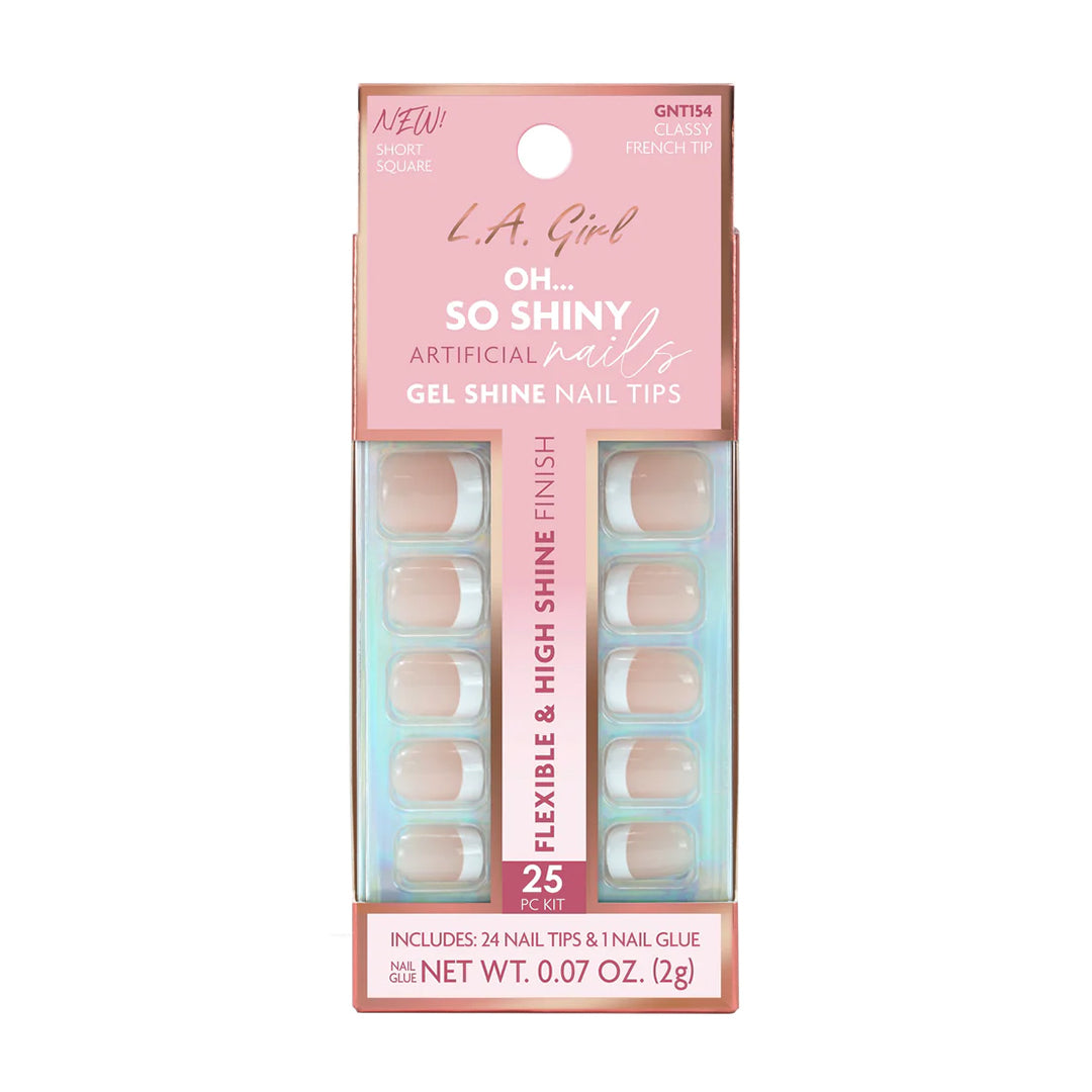 L.A. Girl Oh So Shiny Artificial Nail Tips - 25 Pc Kit