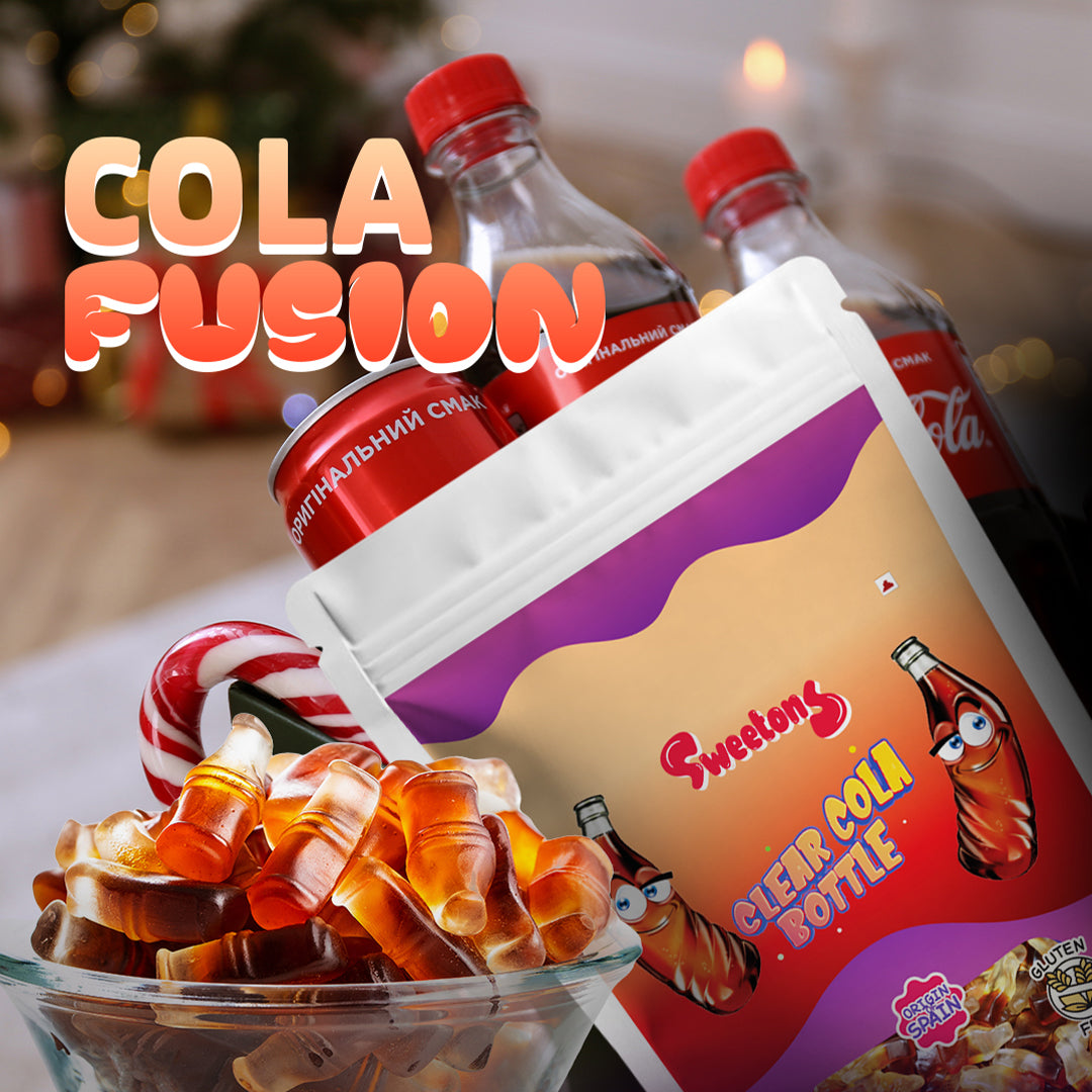 Sweetons Clear Cola Bottle Gummy Candy - Pack of 3 (50 gm each)