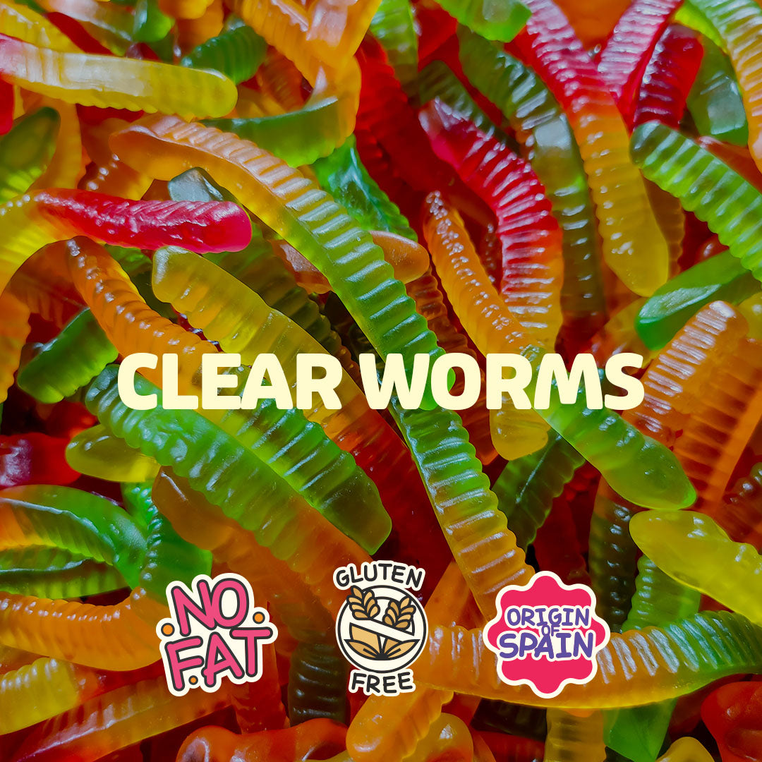Sweetons Clear Worms Gummy Candy - Pack of 3 (50g each)