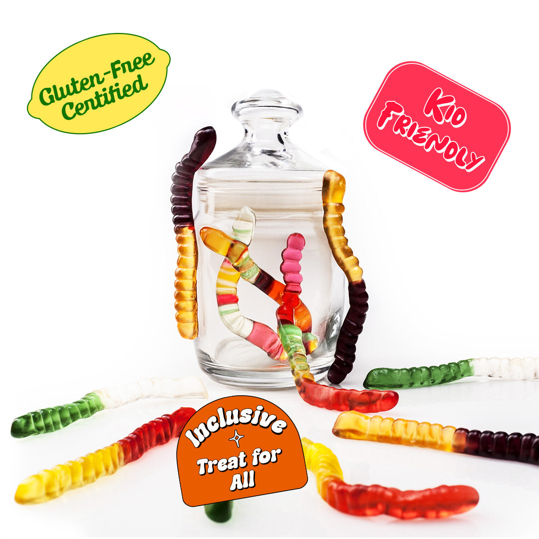 Sweetons Clear Worms Gummy Candy - Pack of 3 (50g each)