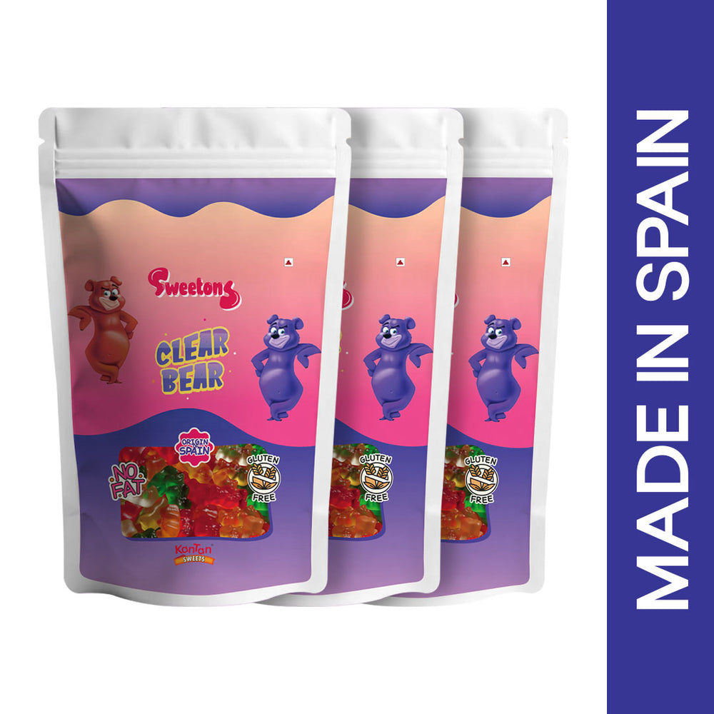 Sweetons Clear Bear Gummy Candy - Pack of 3 (50 gm each)