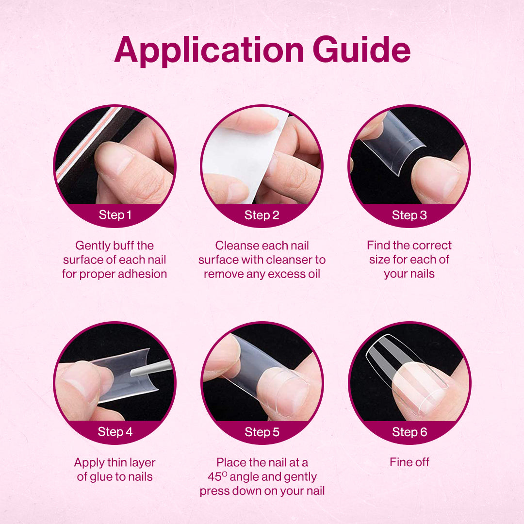 L.A. Girl Oh So Shiny Artificial Nail Tips - 25 Pc Kit
