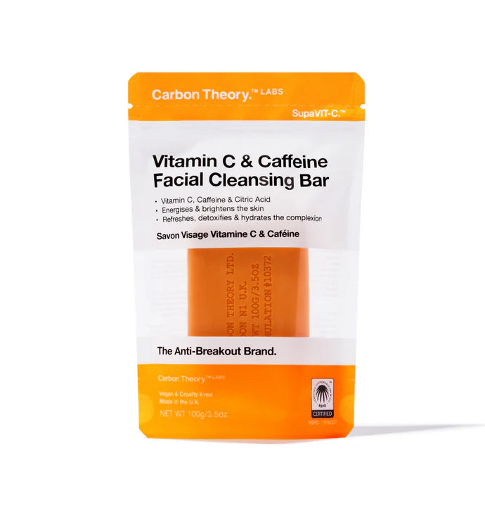 Carbon Theory Supavit-C Vitamin C & Caffeine Facial Cleansing Bar 100 gm