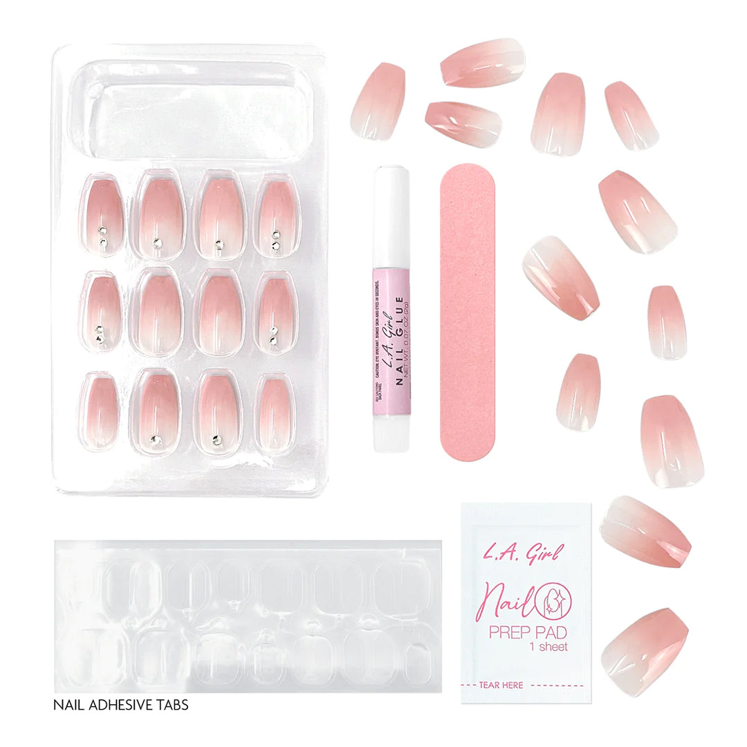 L.A. Girl Luxe Shine Nail Fave Artificial Nail Tips - 28 Pc Kit