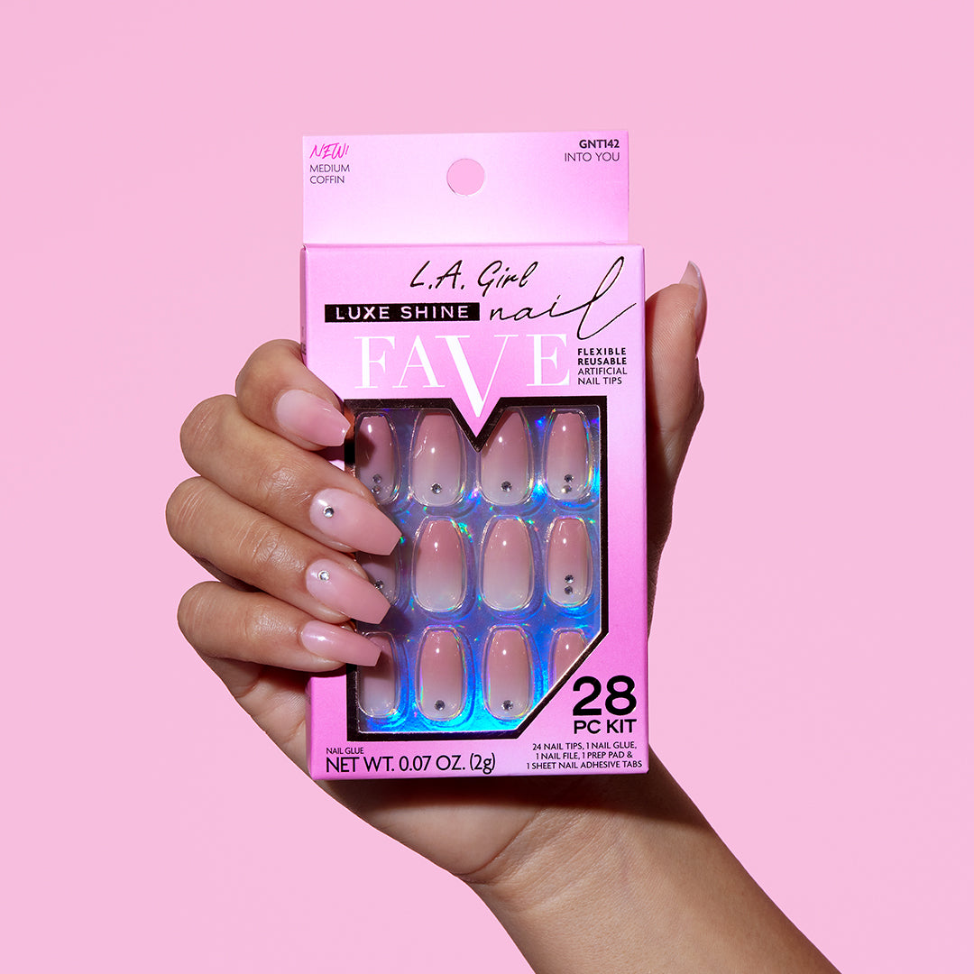 L.A. Girl Luxe Shine Nail Fave Artificial Nail Tips - 28 Pc Kit