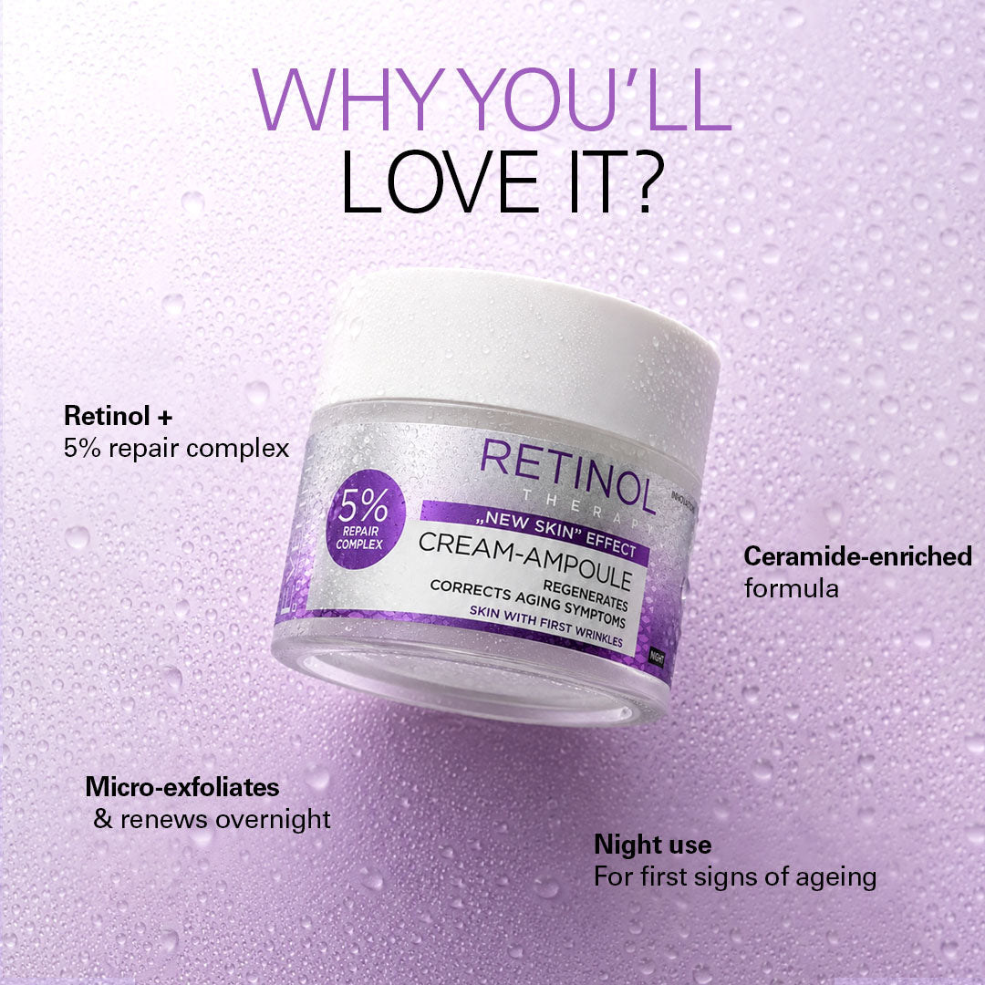 Eveline Cosmetics Cream-ampoule Retinol Therapy New Skin Effect Night 50ml