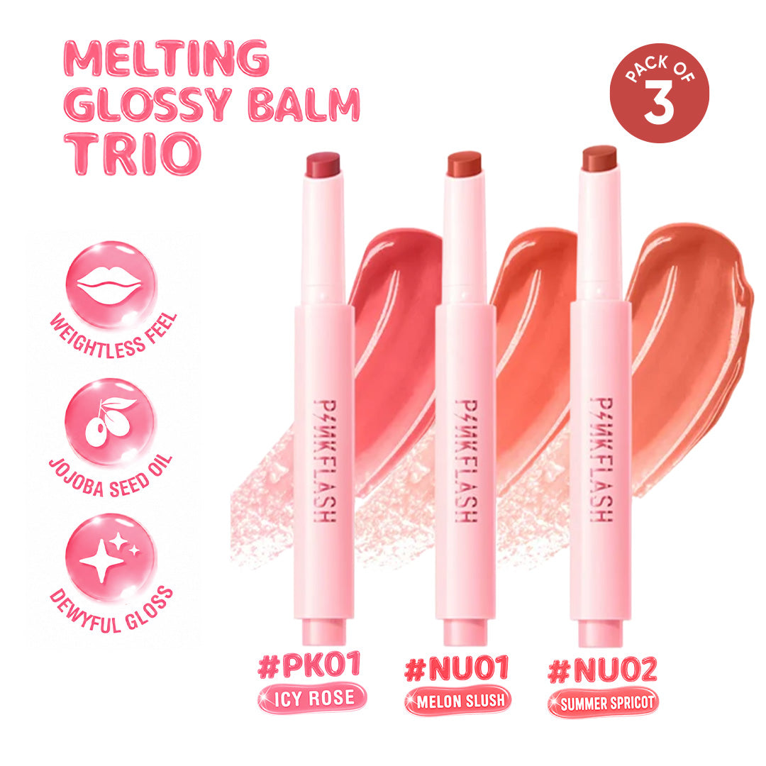 Volumizing Melting Glossy Lip Balm - Pack of 3