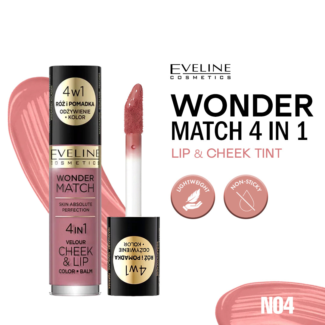 Eveline Cosmetics Wonder Match 4In1 Liquid Blush and Lipstick
