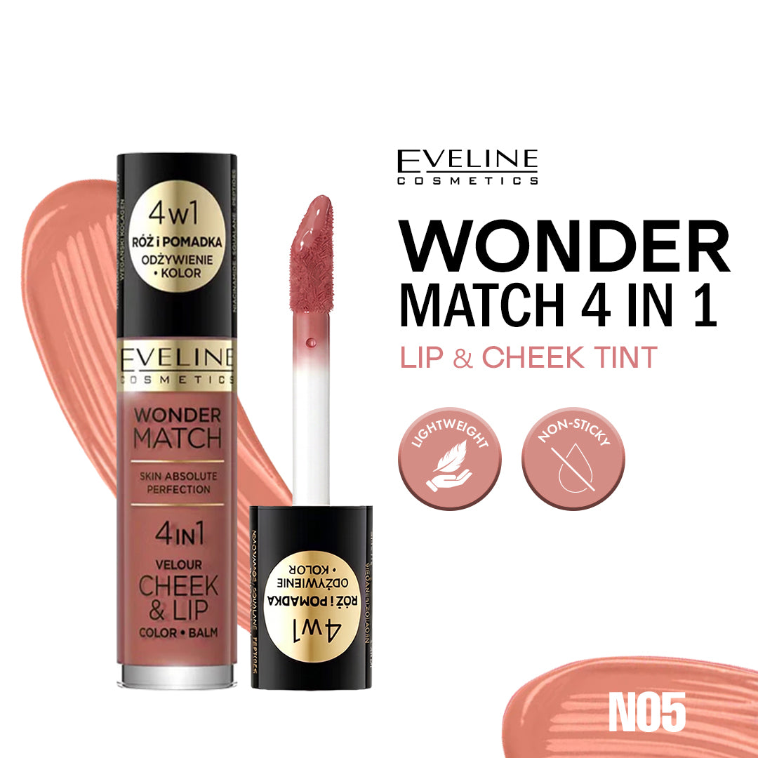 Eveline Cosmetics Wonder Match 4In1 Liquid Blush and Lipstick