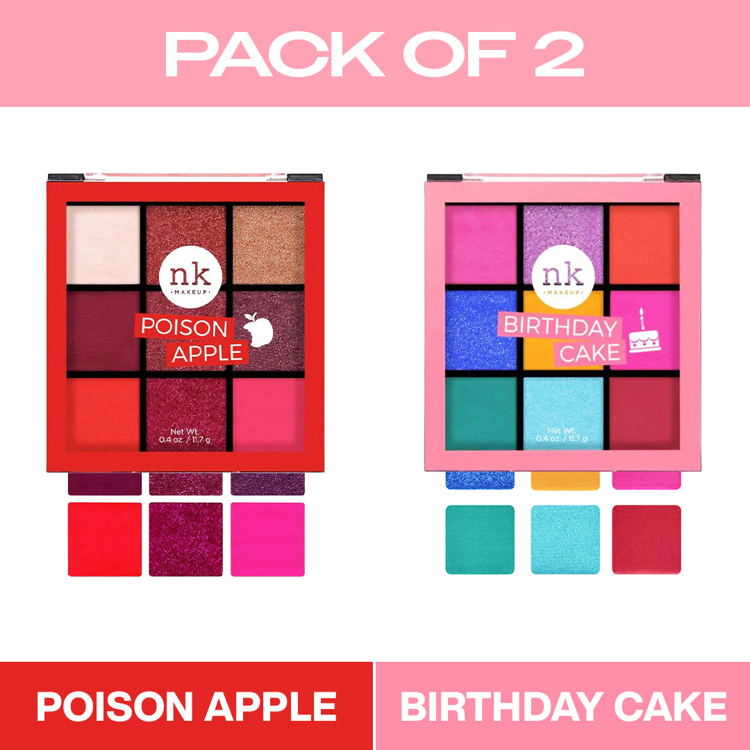 Nine Color Eyeshadow Palette - Pack of 2