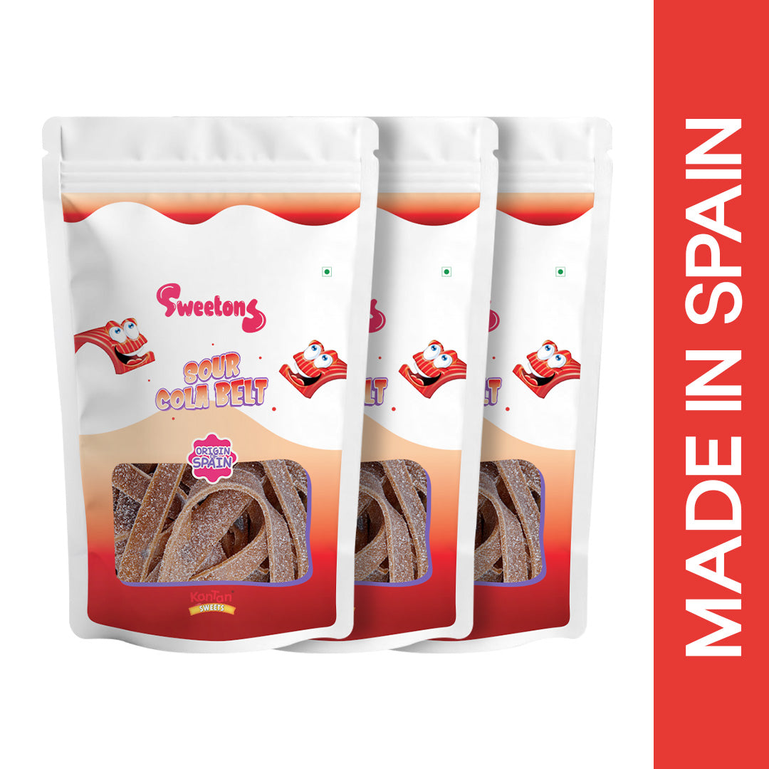 Sweetons Sour Cola Belt Candy Pack of 3 (48gm Each)