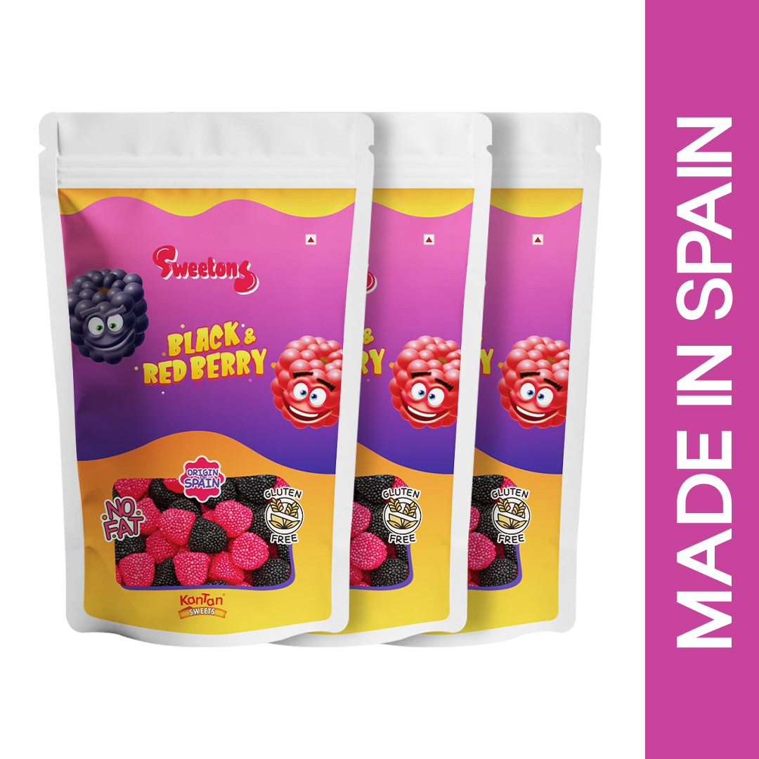 Sweetons Black & Red Berries Jelly Candy Pack of 3 (50gm Each)