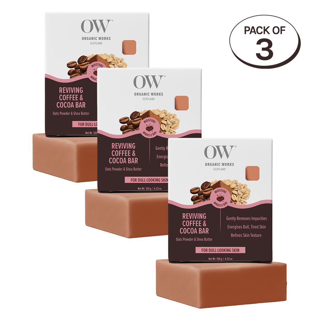 Organic Works Natural Reviving Coffee & Cocoa Soap for Dull Skin
