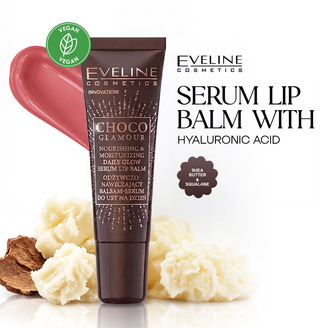 Eveline Cosmetics Choco Glamour Nourishing Moisturizing Serum Lip Balm 12ml