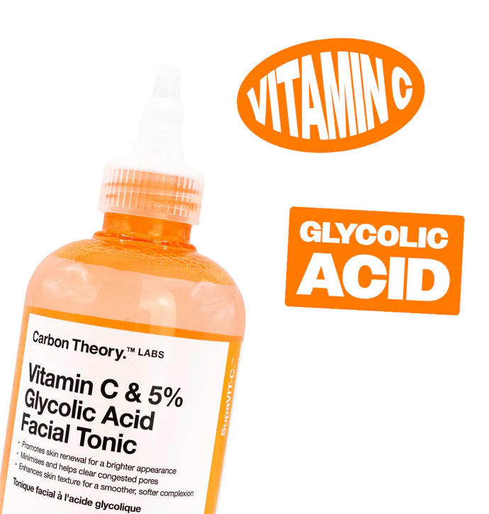Carbon Theory Vitamin C & 5% Glycolic Acid Facial Tonic 250 ml