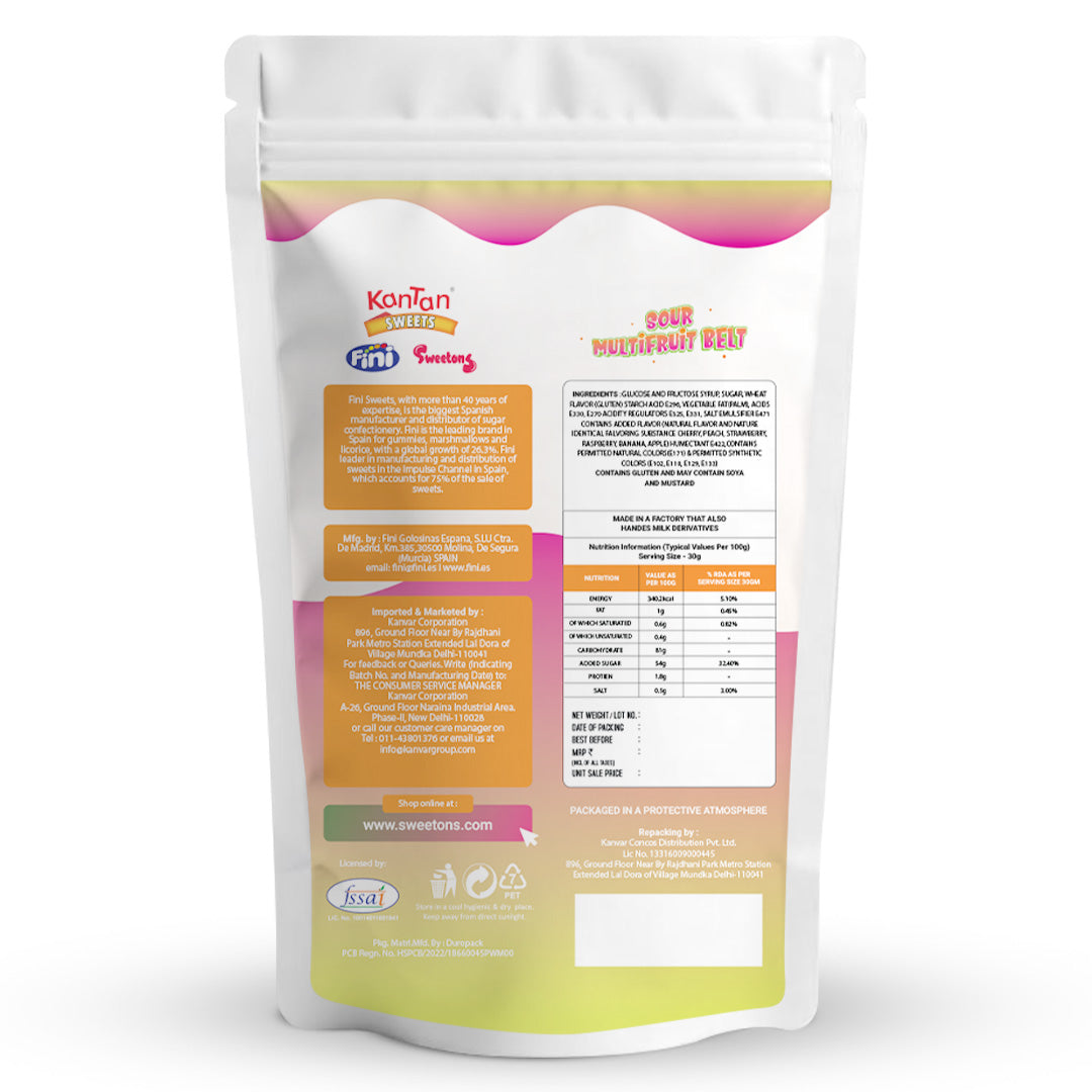 Sweetons Sour Multifruit Belt  Pack of 3 (48gm Each)
