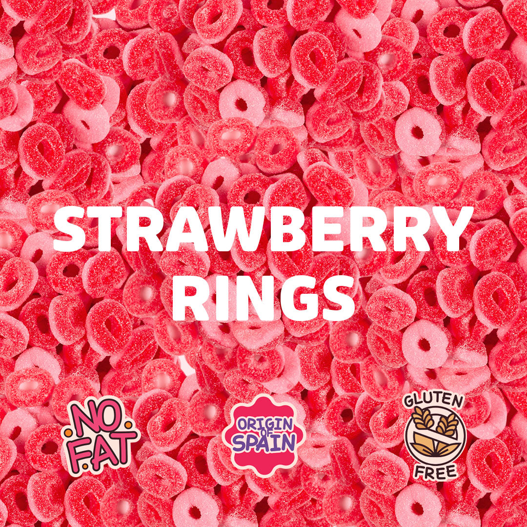 Sweetons Sour Strawberry Rings candy, Pack of 3 (50gm Each)