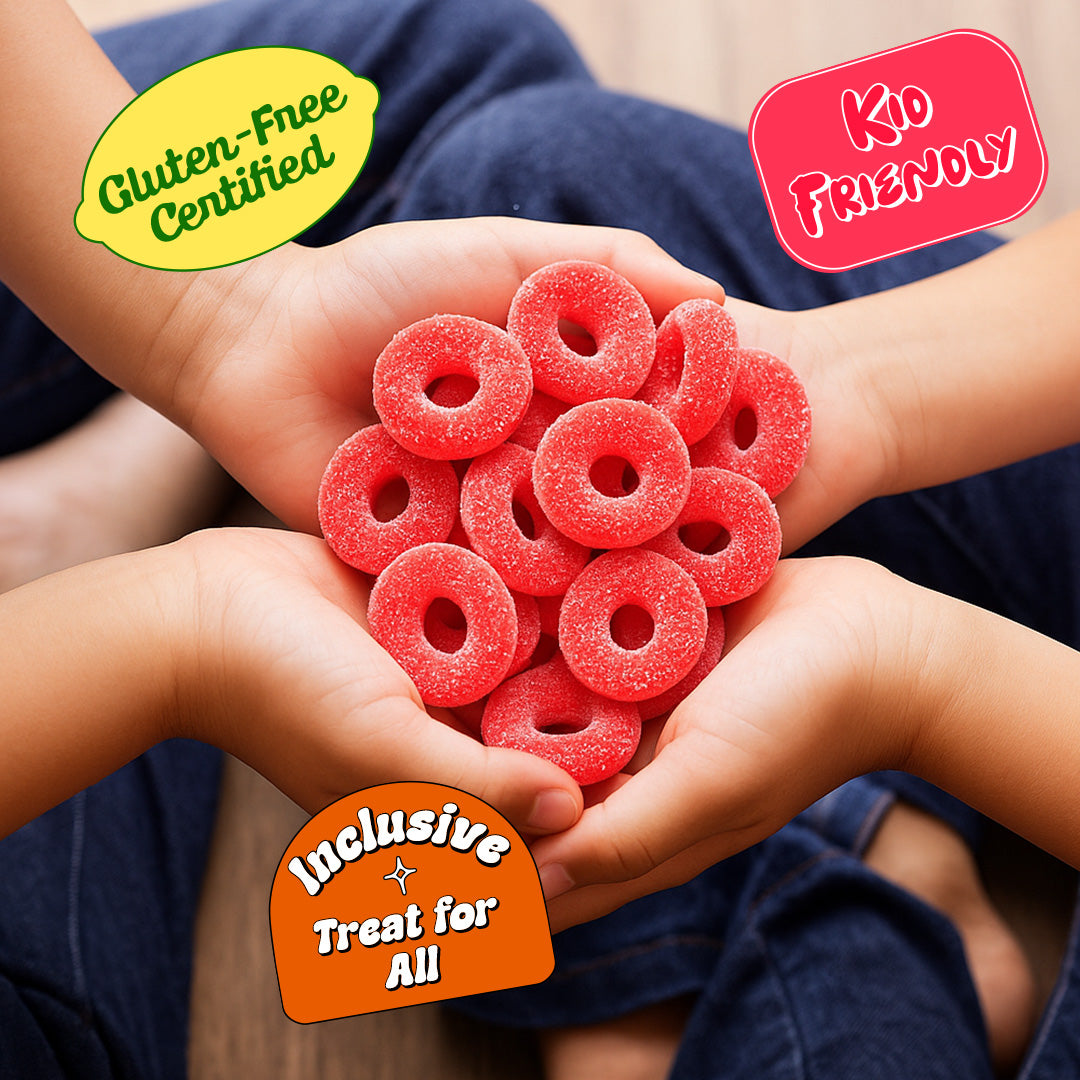 Sweetons Sour Strawberry Rings candy, Pack of 3 (50gm Each)