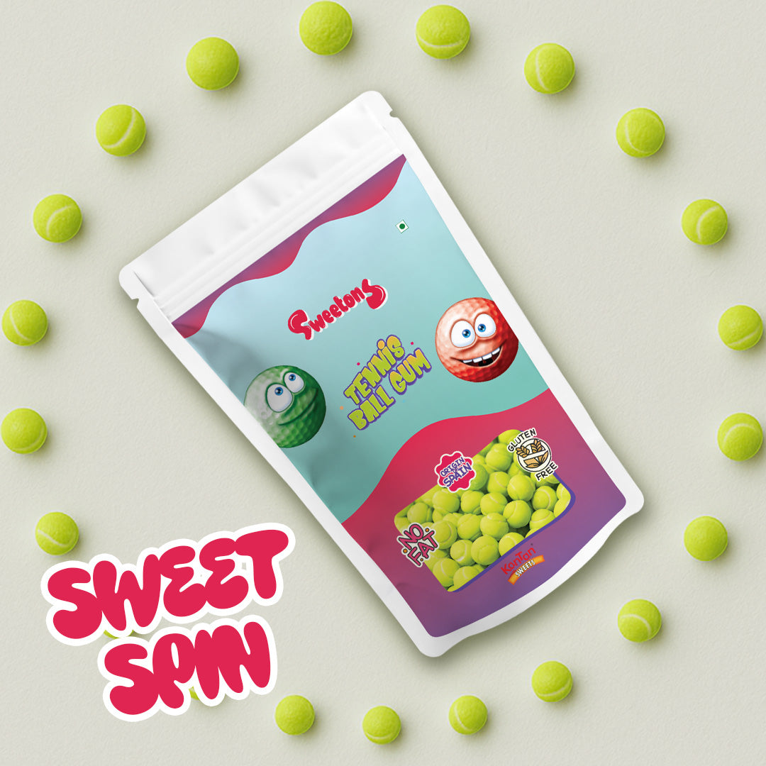Sweetons Tennis Gum Balls– Pack of 3 (50g Each)