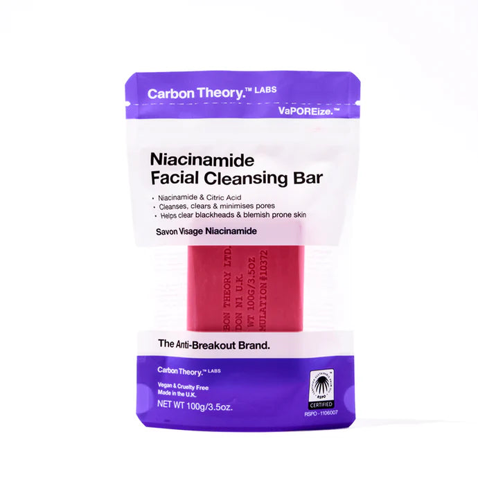 Carbon Theory Vaporeize Niacinamide Facial Cleansing Bar 100 gm