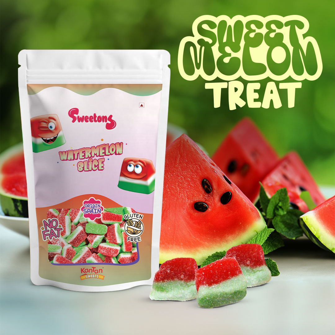Sweetons Watermelon Slice Gummy Candy – Pack of 3 (50g Each)
