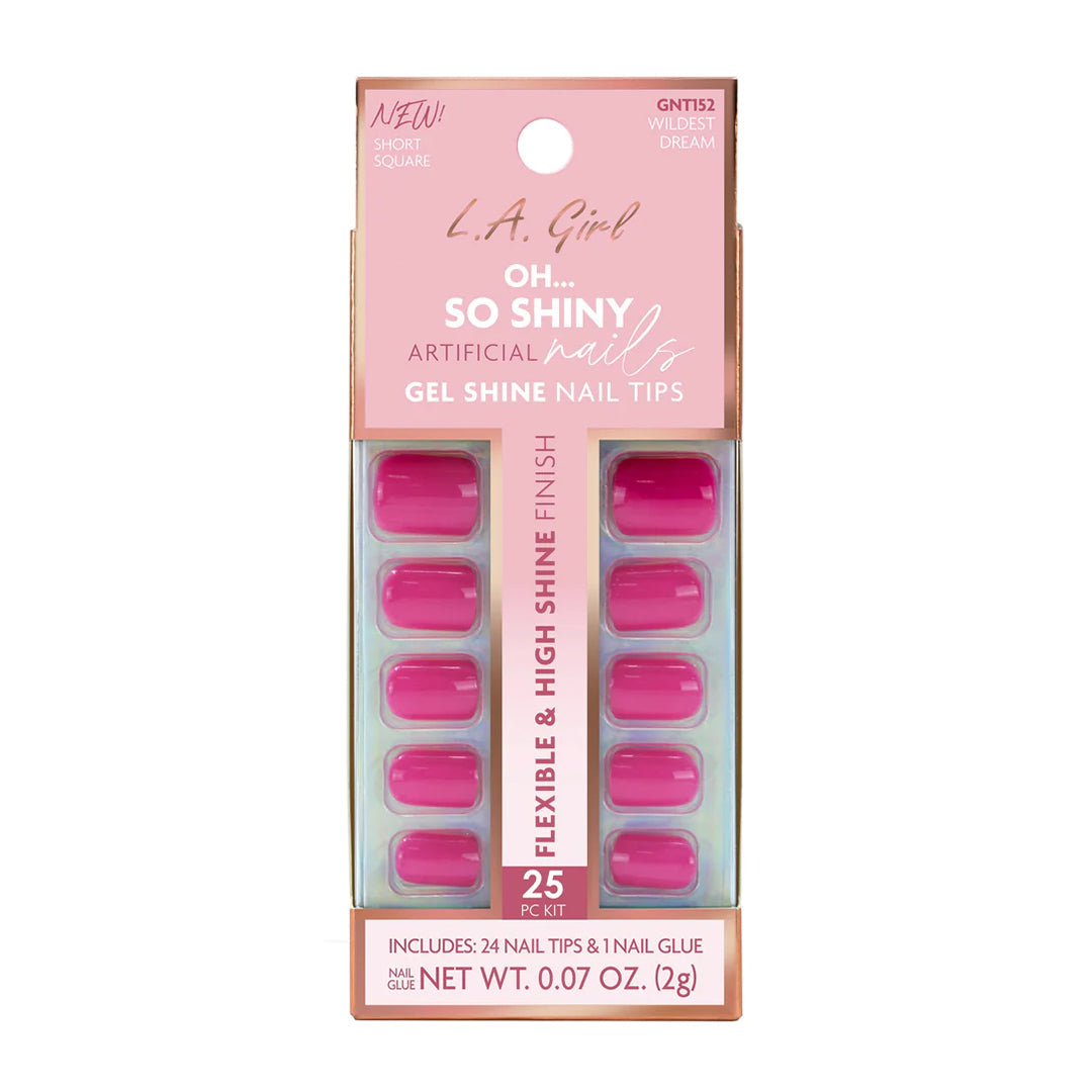 L.A. Girl Oh So Shiny Artificial Nail Tips - 25 Pc Kit