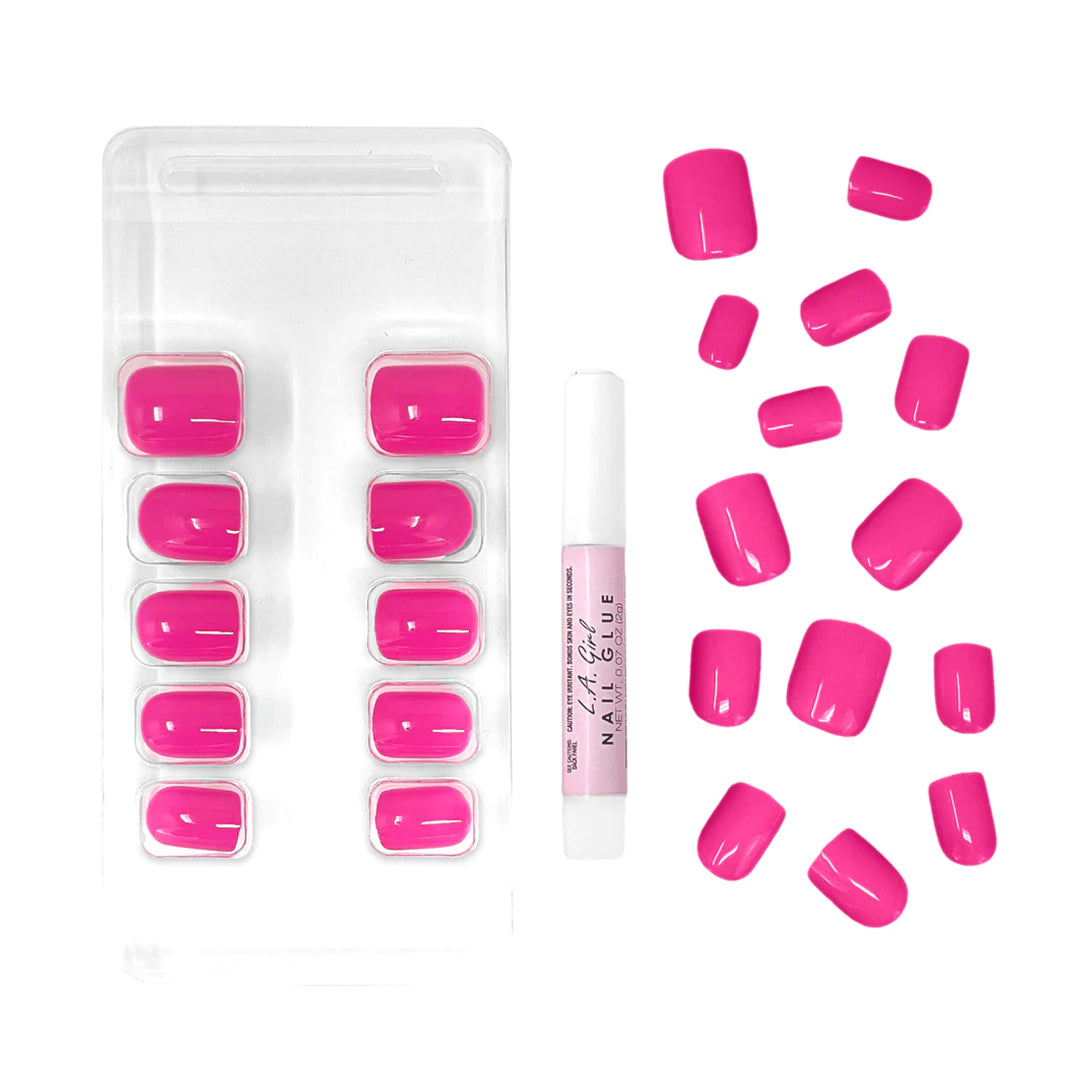 L.A. Girl Oh So Shiny Artificial Nail Tips - 25 Pc Kit