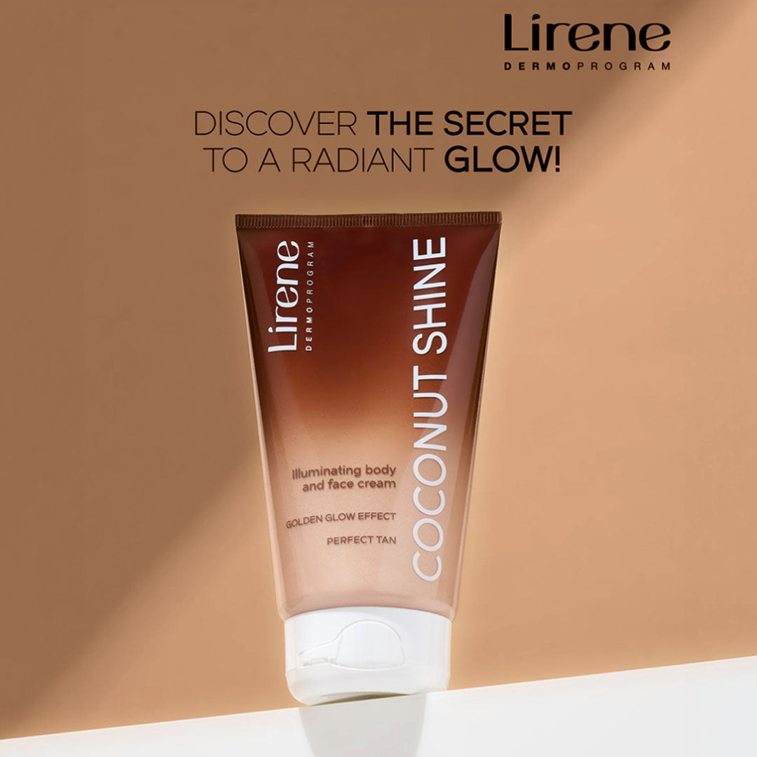 Lirene PERFECT TAN Golden Body & Face Cream Coconut Shine 150ml – Radiant Tan & Deep Hydration