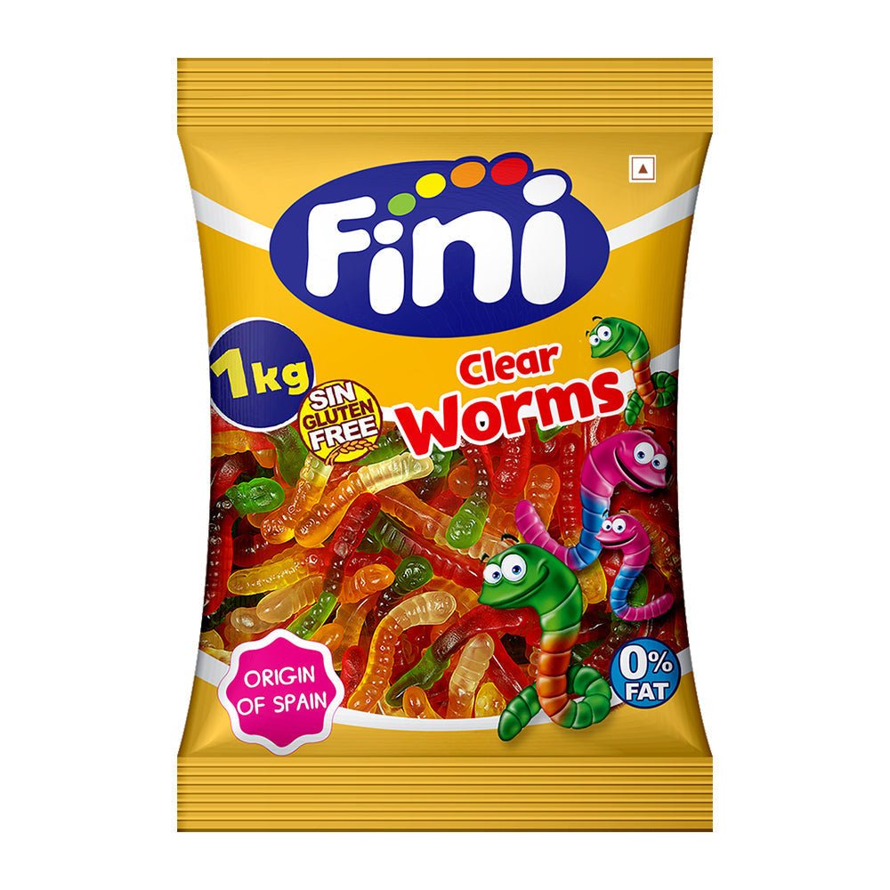 Fini Clear Worms - 1 Kg - Jelly Candies