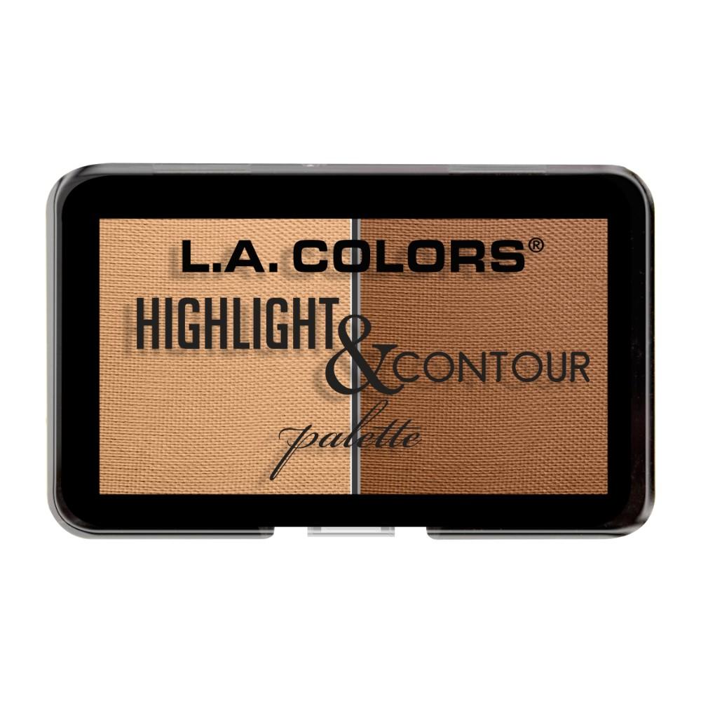 LA Colors Highlight & Contour Palette - Light to Medium - HOK Makeup